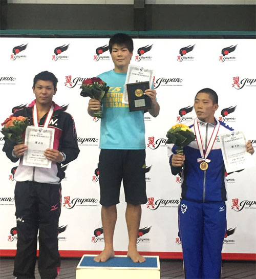 第91回日本選手権水泳競技大会男子1ｍ飛板飛込　表彰式